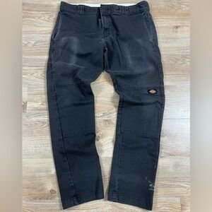 Dickies Skinny Straight Distressed Black Utility Pants 33x30